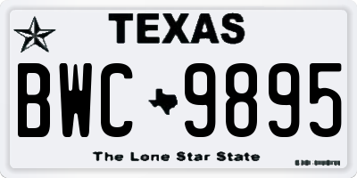 TX license plate BWC9895