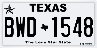 TX license plate BWD1548