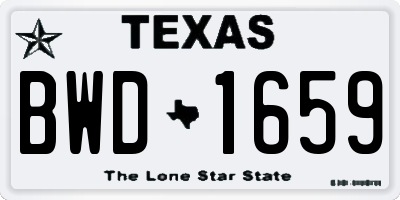 TX license plate BWD1659