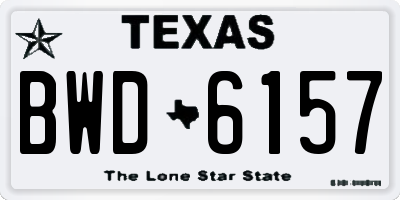 TX license plate BWD6157