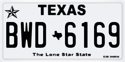 TX license plate BWD6169