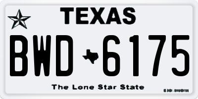 TX license plate BWD6175