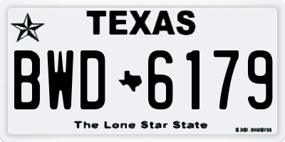 TX license plate BWD6179