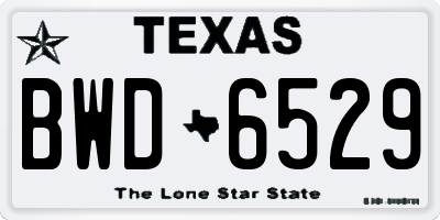 TX license plate BWD6529