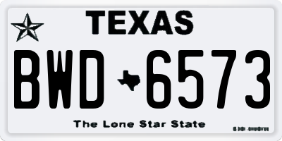 TX license plate BWD6573