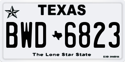 TX license plate BWD6823