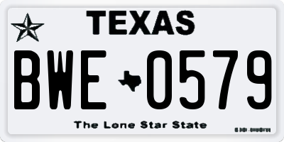 TX license plate BWE0579
