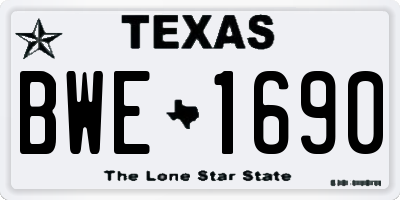 TX license plate BWE1690