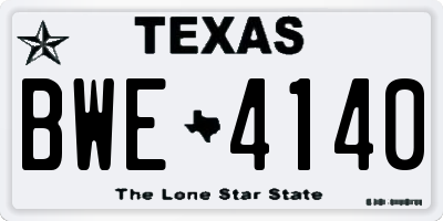 TX license plate BWE4140