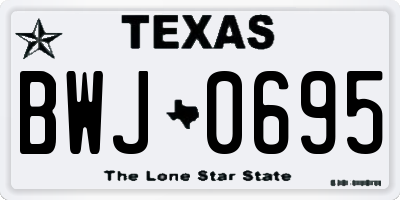 TX license plate BWJ0695
