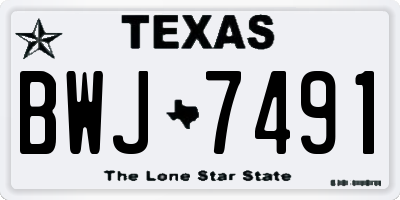 TX license plate BWJ7491