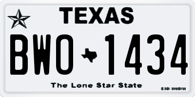 TX license plate BWO1434