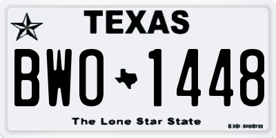 TX license plate BWO1448
