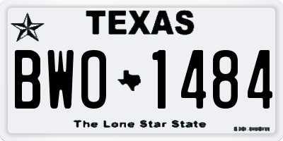 TX license plate BWO1484