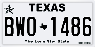 TX license plate BWO1486