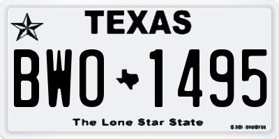 TX license plate BWO1495