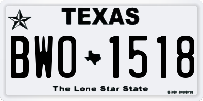 TX license plate BWO1518