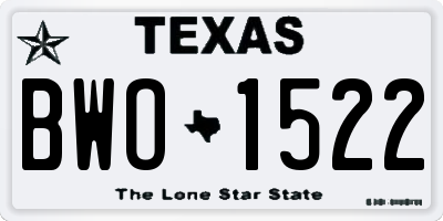 TX license plate BWO1522