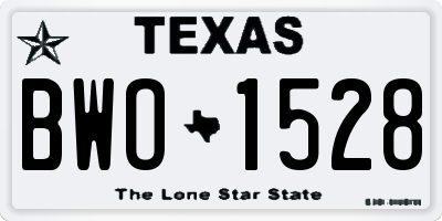 TX license plate BWO1528