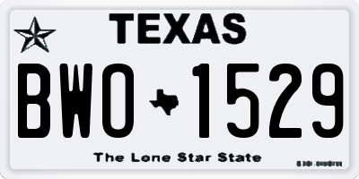 TX license plate BWO1529