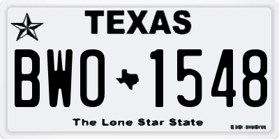 TX license plate BWO1548