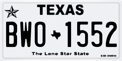 TX license plate BWO1552