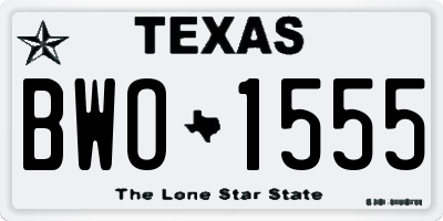 TX license plate BWO1555