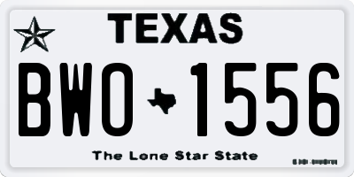 TX license plate BWO1556
