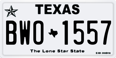 TX license plate BWO1557
