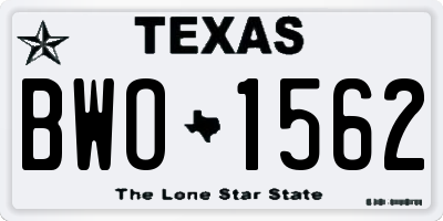 TX license plate BWO1562