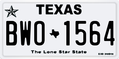 TX license plate BWO1564