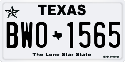 TX license plate BWO1565