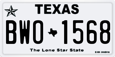TX license plate BWO1568