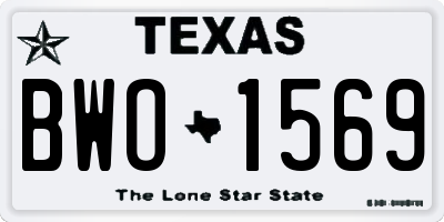 TX license plate BWO1569