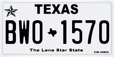 TX license plate BWO1570