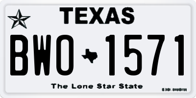 TX license plate BWO1571