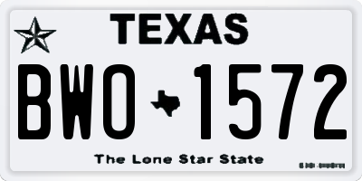 TX license plate BWO1572
