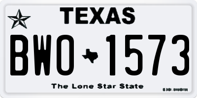 TX license plate BWO1573