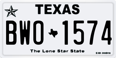 TX license plate BWO1574