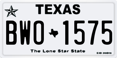 TX license plate BWO1575