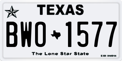 TX license plate BWO1577