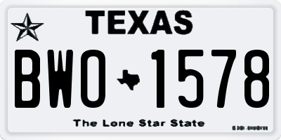 TX license plate BWO1578