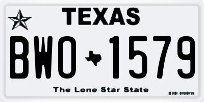 TX license plate BWO1579