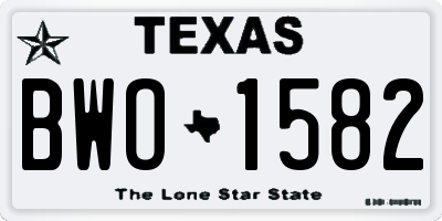 TX license plate BWO1582
