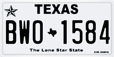 TX license plate BWO1584