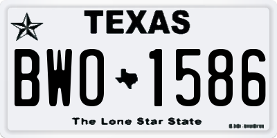 TX license plate BWO1586