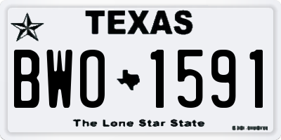 TX license plate BWO1591