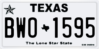 TX license plate BWO1595