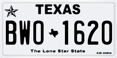 TX license plate BWO1620