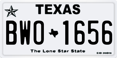 TX license plate BWO1656
